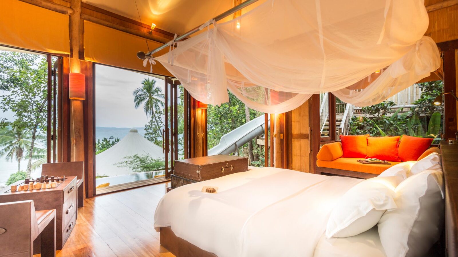 Luxury Villas at Soneva Kiri - 3 Bedroom Beach Pool Reserve - Master Bedroom