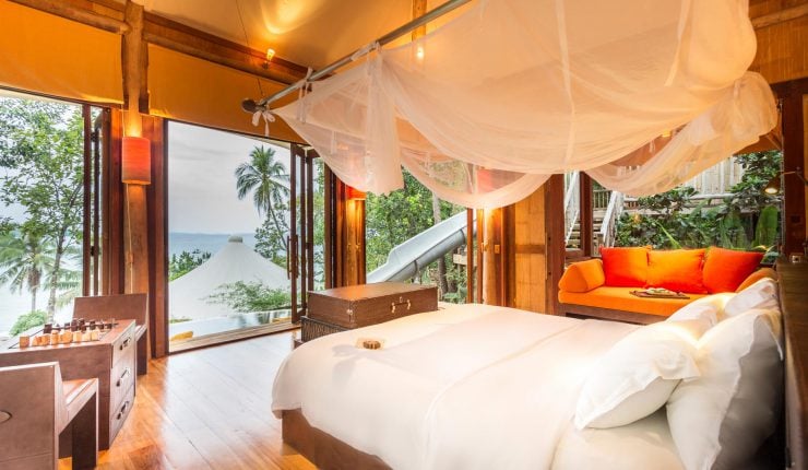Luxury Villas at Soneva Kiri - 3 Bedroom Beach Pool Reserve - Master Bedroom