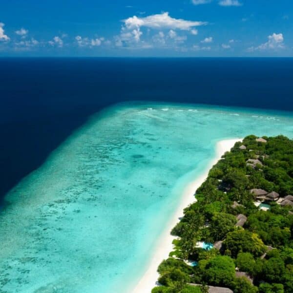 Luxury Resorts in the Maldives - Soneva Fushi - Aerial image of the Private Island