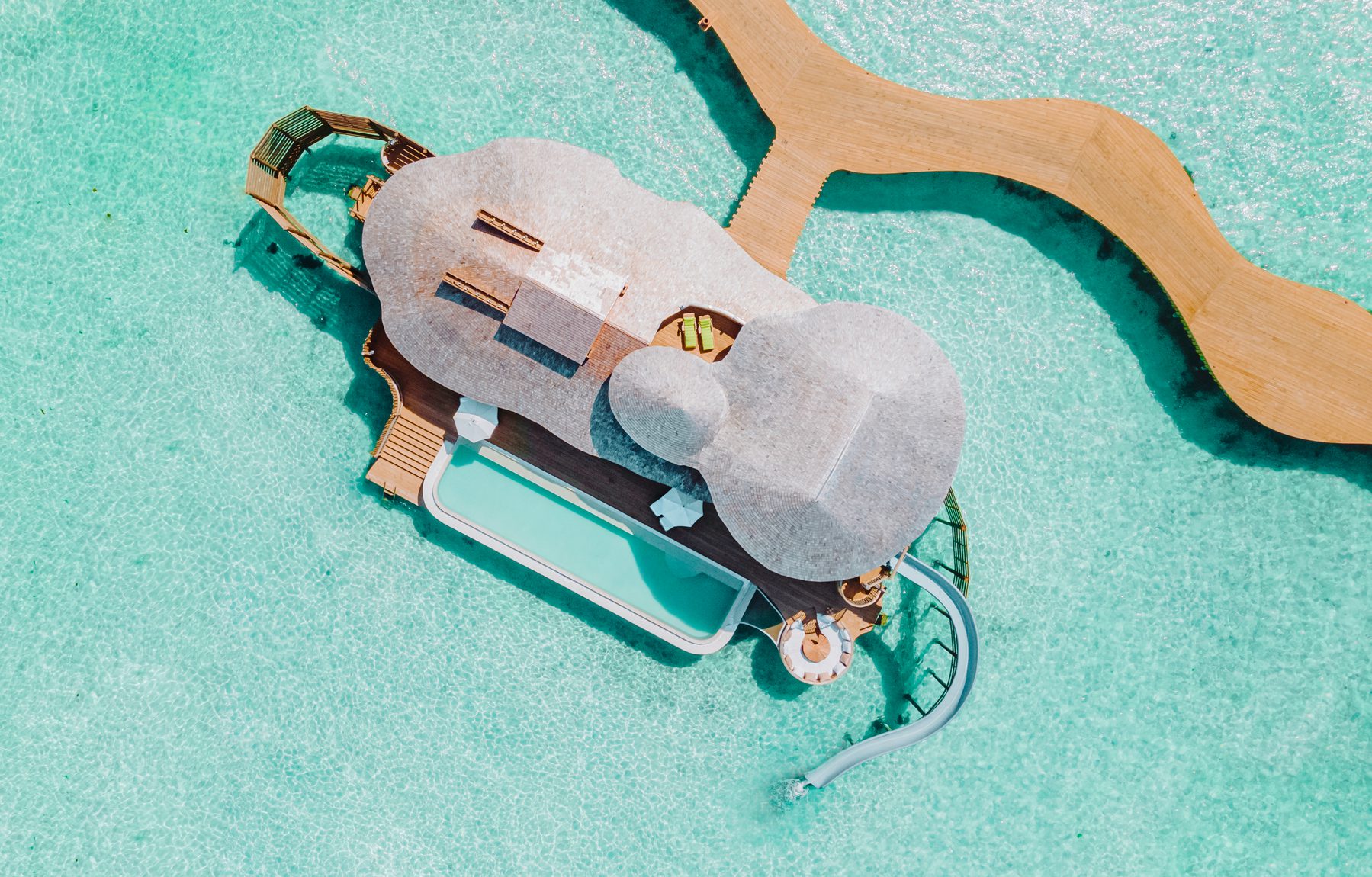 Soneva Jani - Soneva Unlimited - Chapter Two of Overwater Luxury - 1 Bedroom Overwater Reserve with Slide - Aerial
